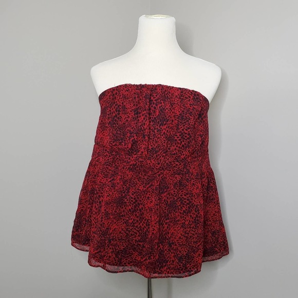 Lane Bryant Tops - Lane Bryant Strapless‎ Animal Print Top | 18